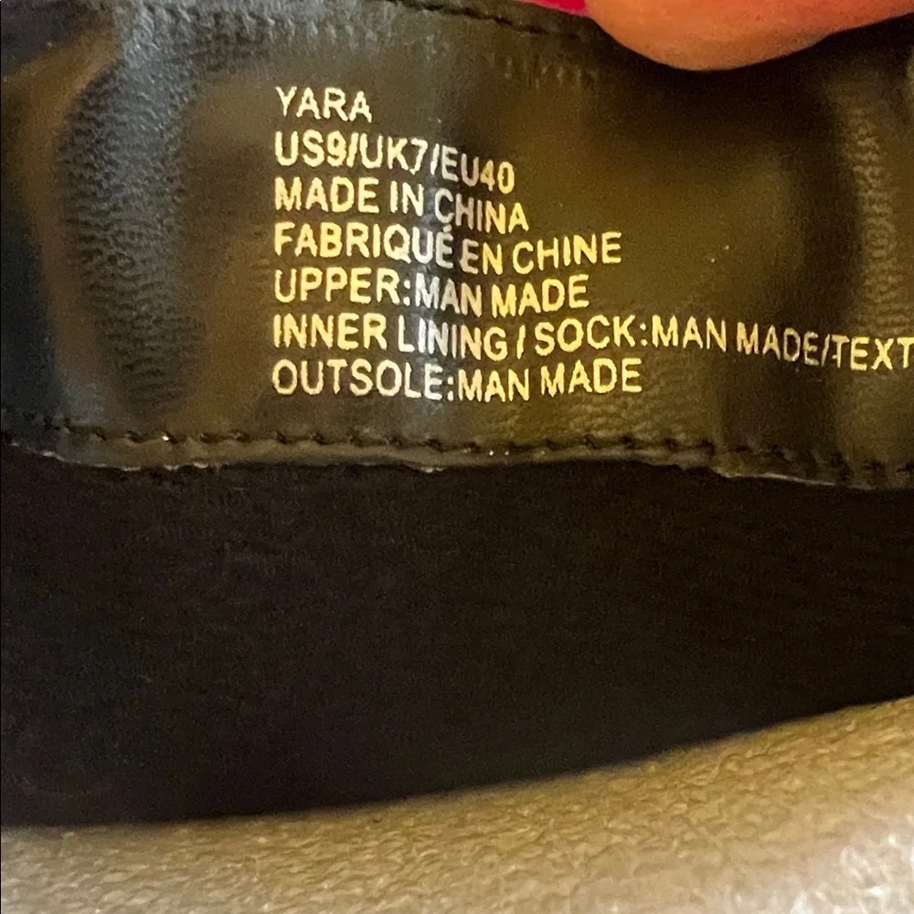 NWOT YAra Black Knee Boots with Buckle Accents ad studs